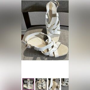 Colehaan White wedge sandals Size 8 new with tag